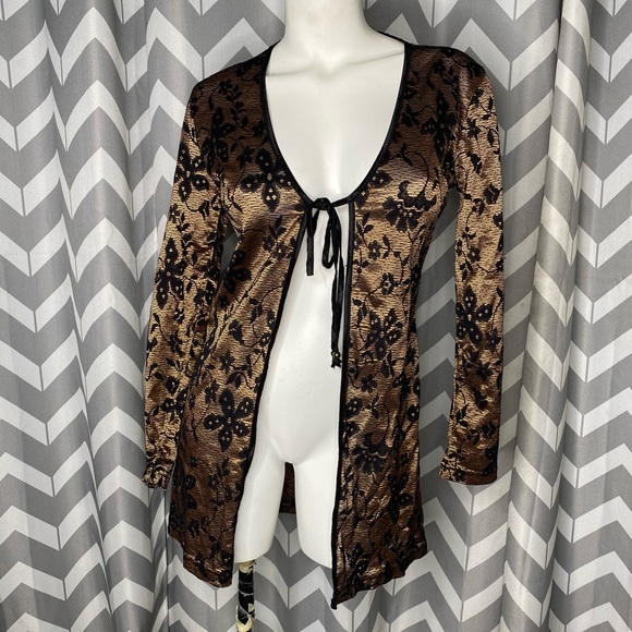 CLARA | Intimates & Sleepwear | Vtg Clara Gold And Black Robe | Poshmark